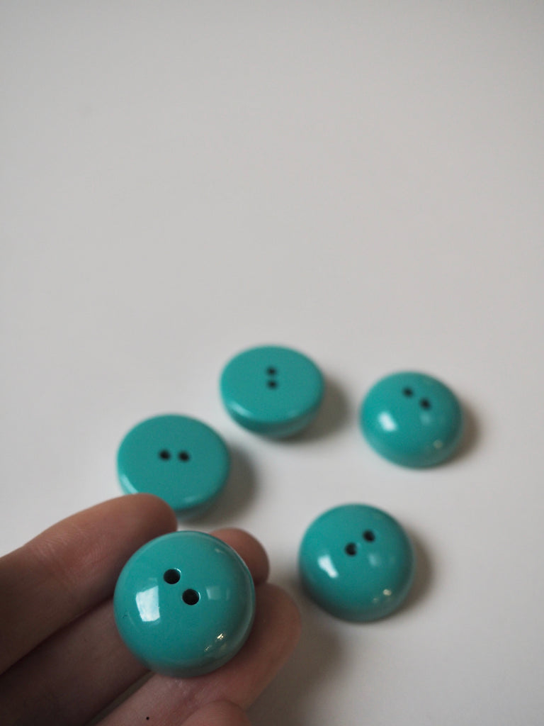 Bright Teal Dome Buttons 23mm/36L