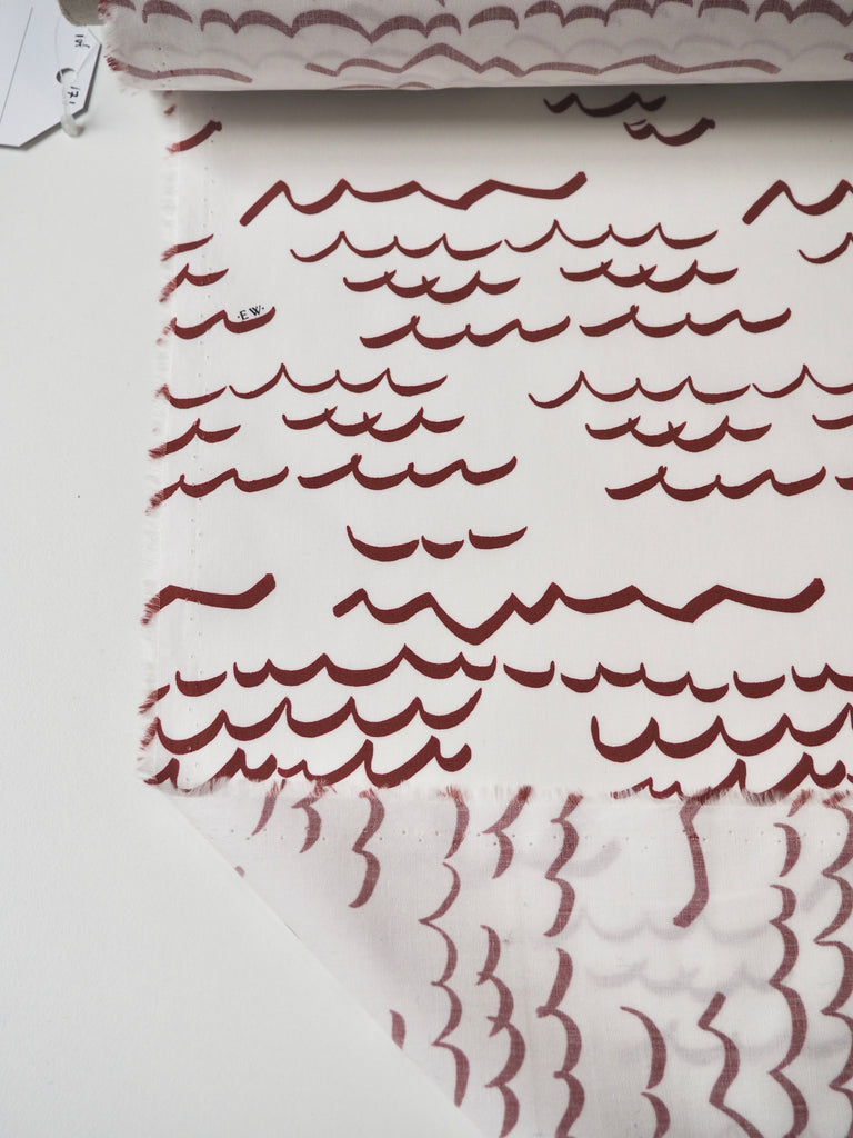 Red Wave Cotton Poplin