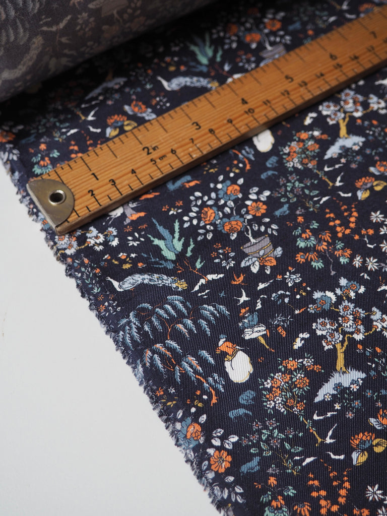 Liberty Navy Liddel Silk Twill