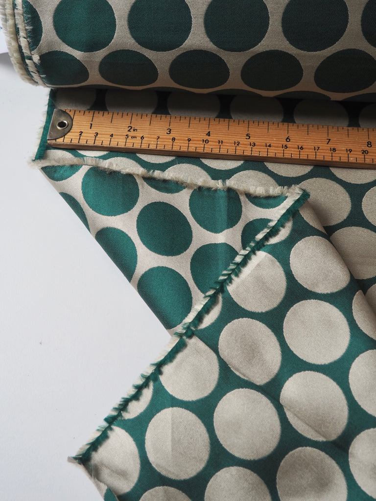 Green Polka Dot Jacquard