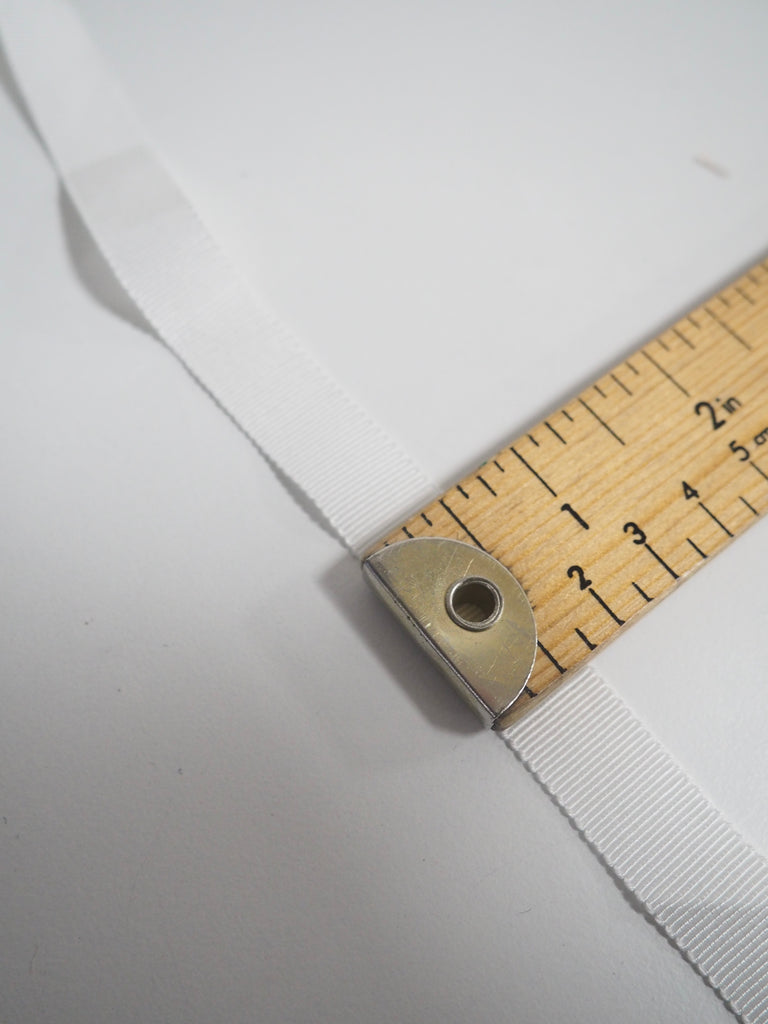 Shindo White Grosgrain Ribbon 15mm