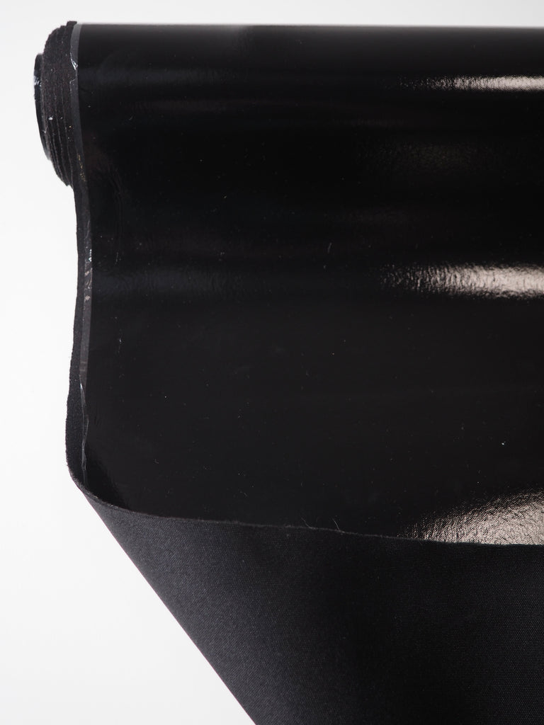 Black High Shine Patent Coated Jersey
