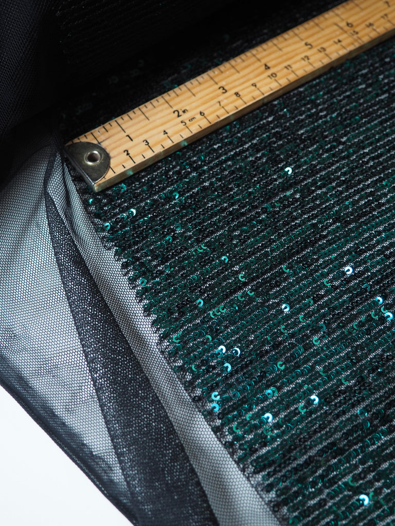 Green Sequin Mesh