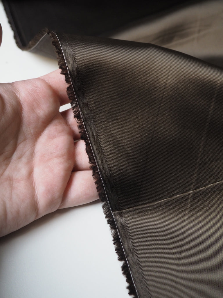 Mocha Viscose Satin Twill Lining