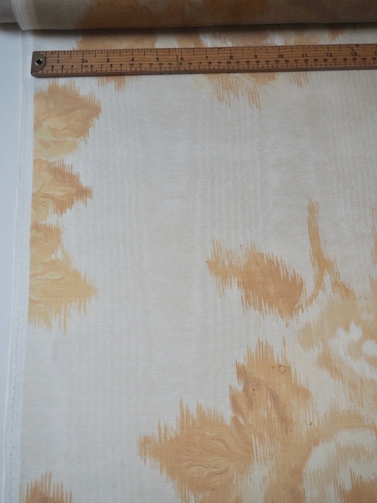 Yellow Moiré Rose Silk Organza