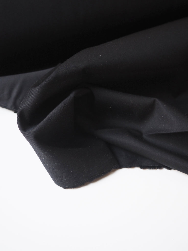 Black Sateen Cotton Twill