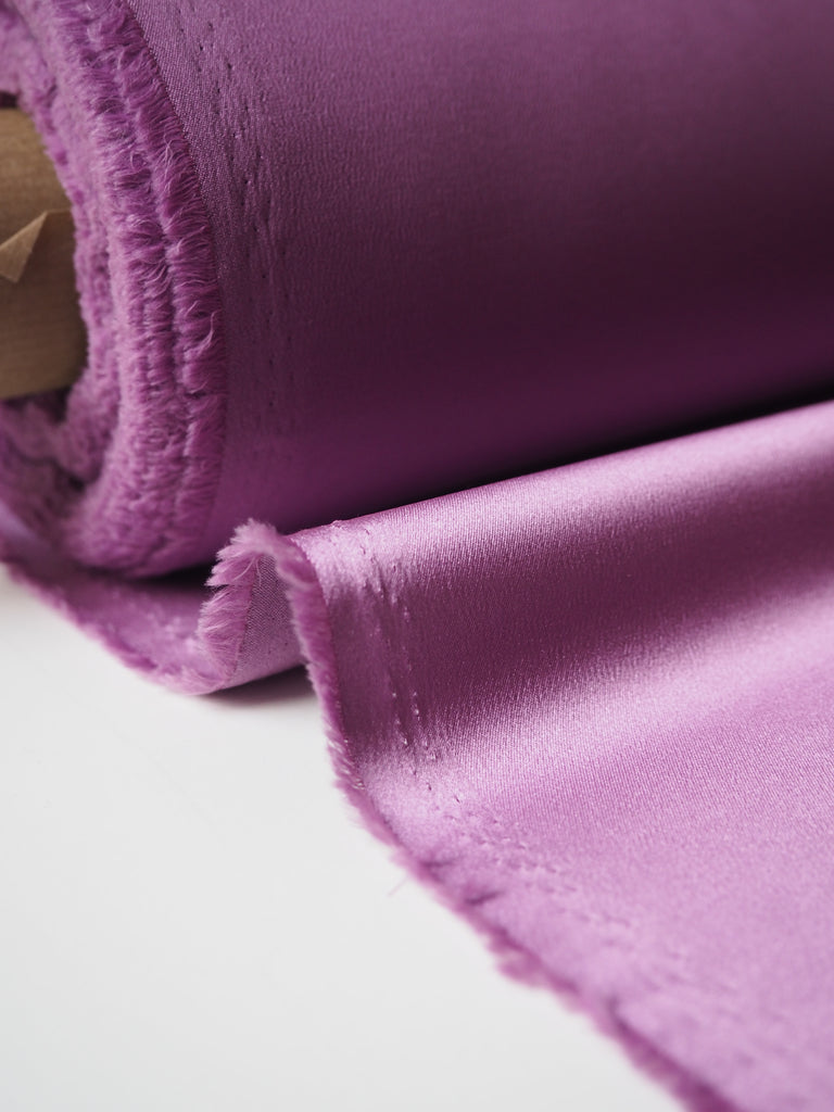 Mauve Crepe-Back Satin