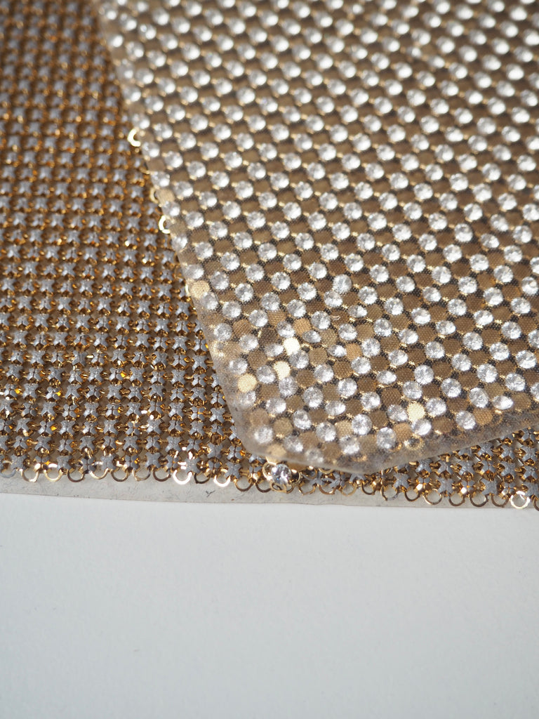 Swarovski Crystal + Gold Chainmail