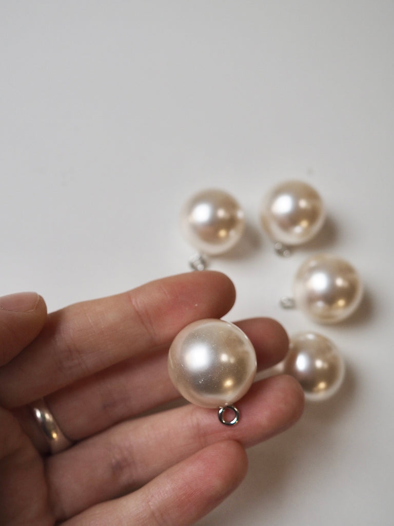 Faux Pearl Shank Buttons 20mm/32L