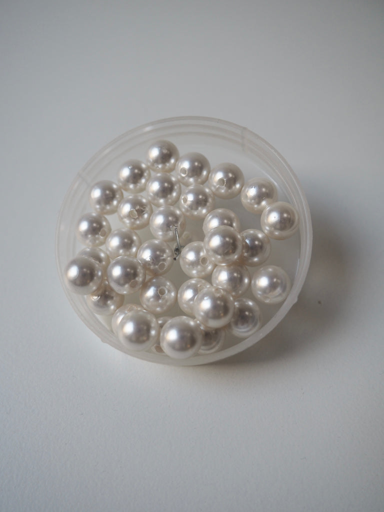 White Faux Pearl Beads 10mm