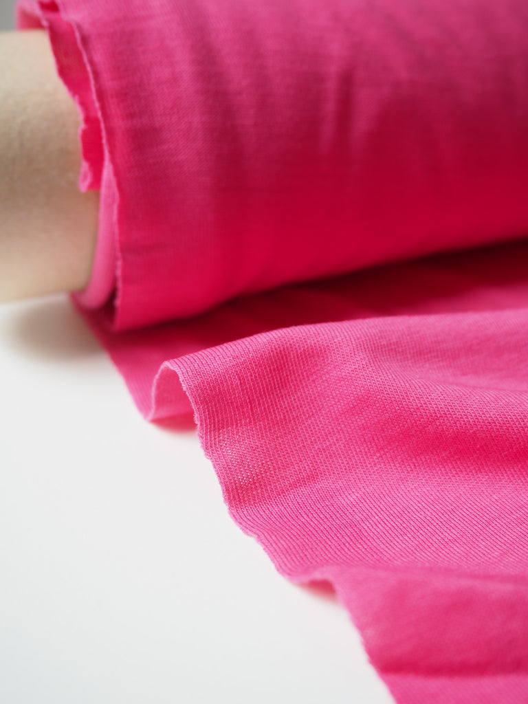 Hot Pink Light Cotton T-shirt Jersey