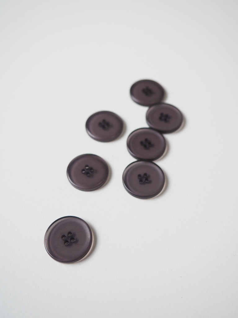 Grey Translucent Button 17mm