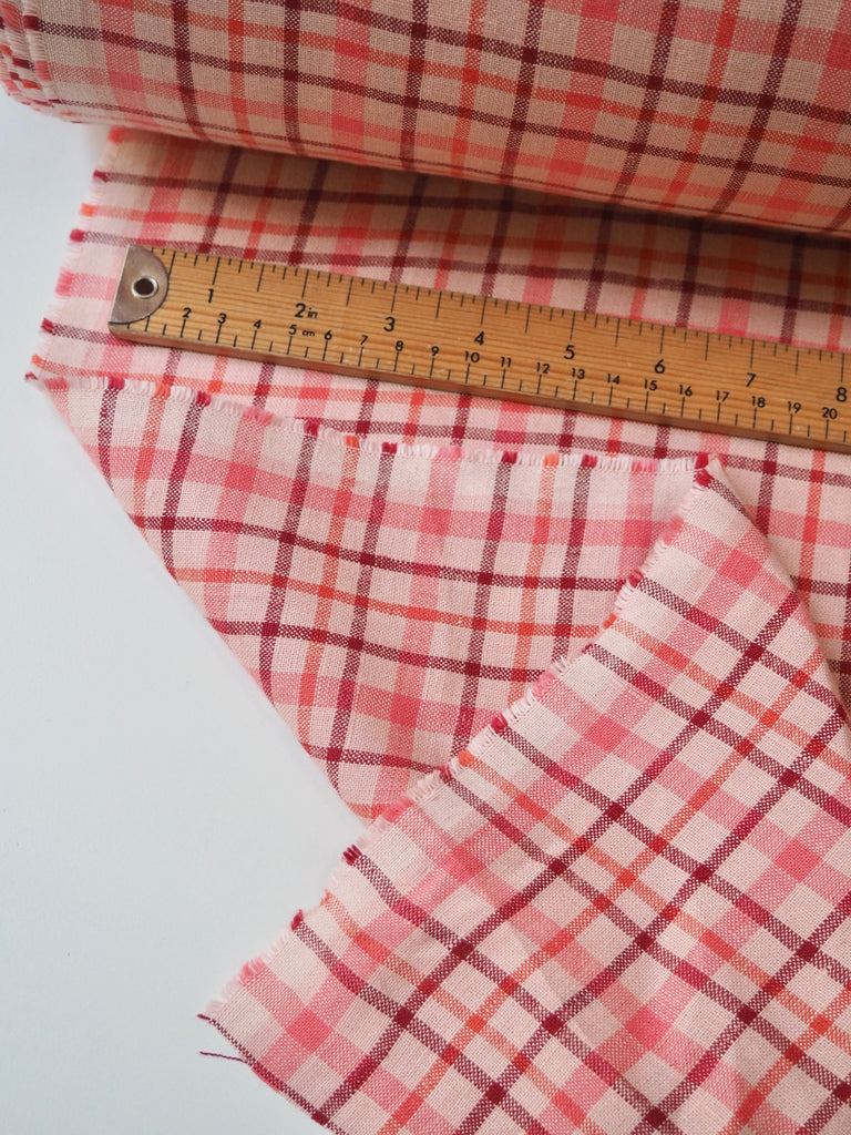 Pink Plaid Linen