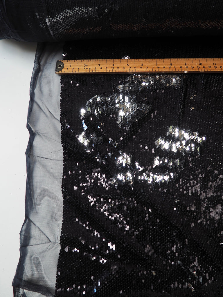 Navy + Silver Mermaid Sequin Tulle