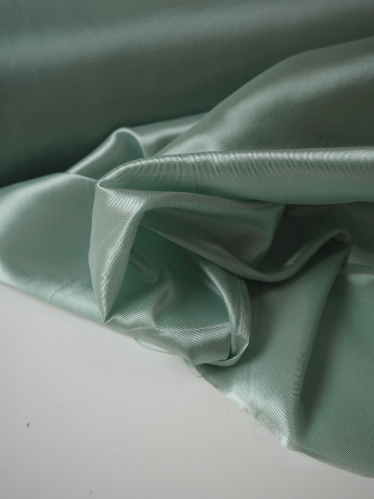 Mint Stretch Acetate Satin Twill Lining