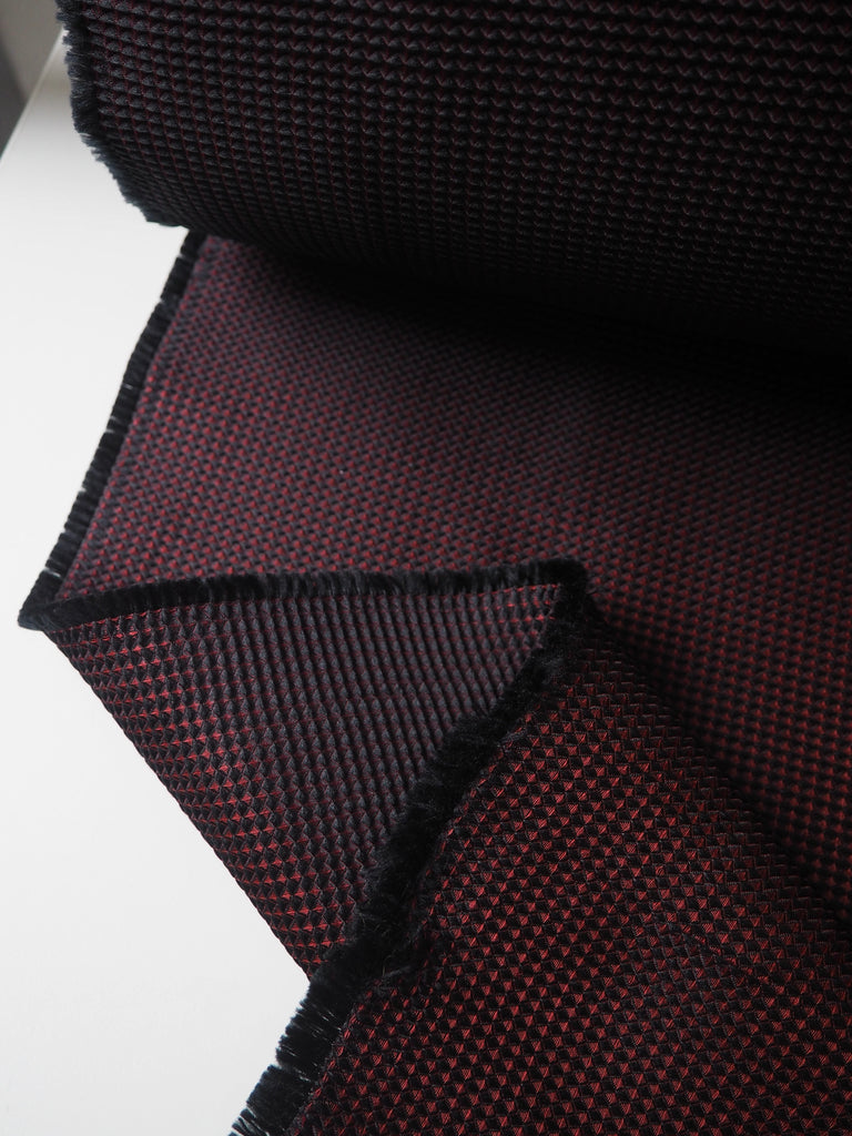 Red + Black Harlequin Jacquard