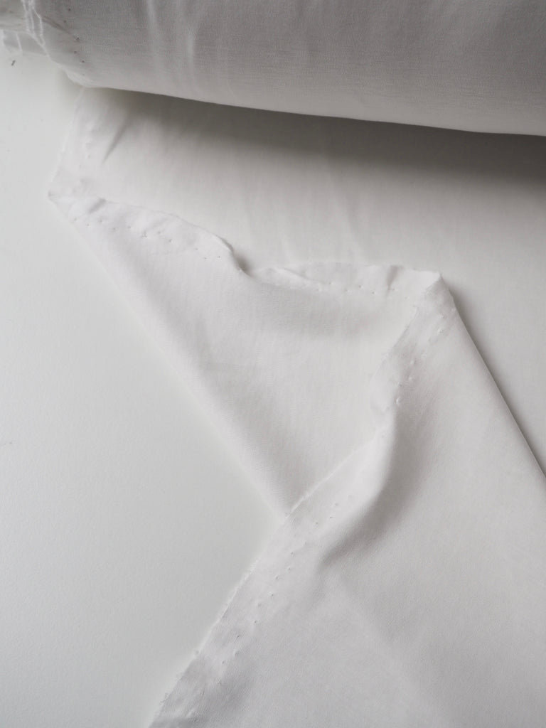 White Organic Cotton Interlock Jersey