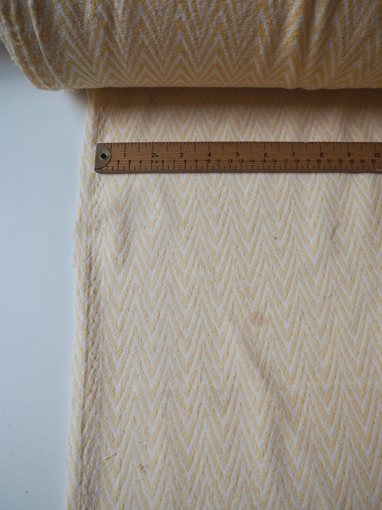 Yellow Chevron Cotton Loopback Jersey