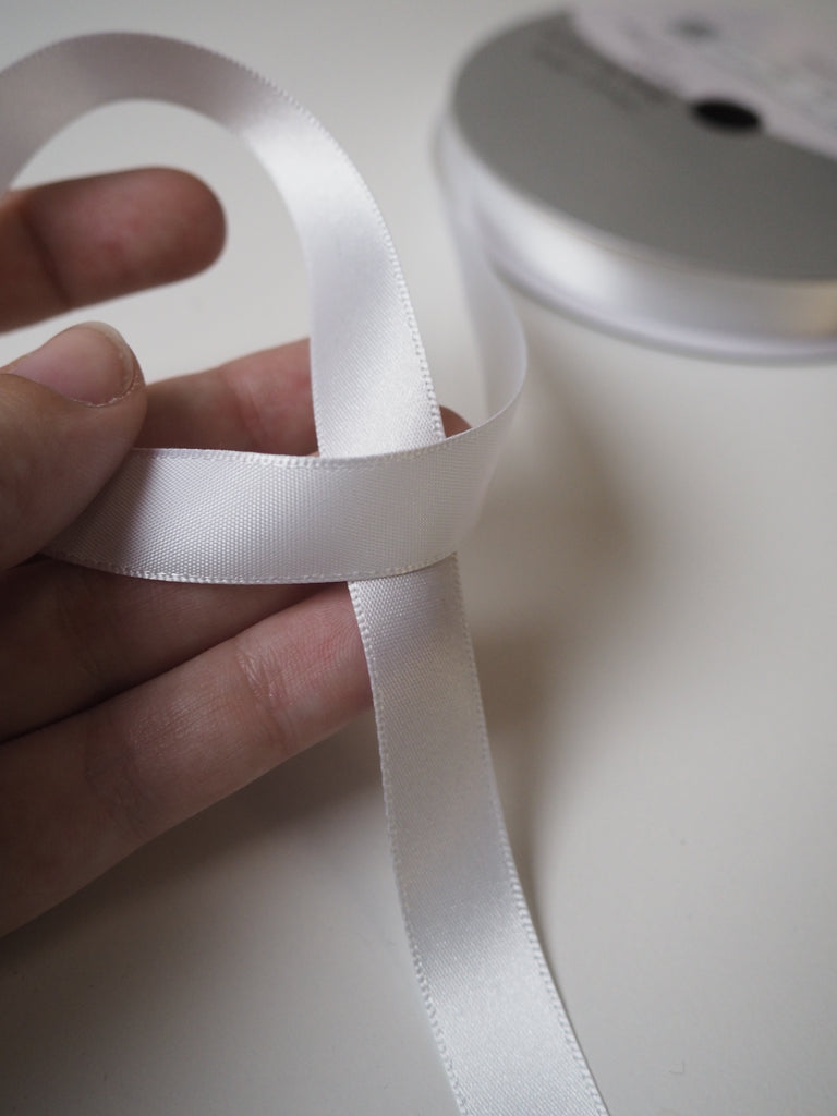 Shindo White Satin Ribbon 15mm