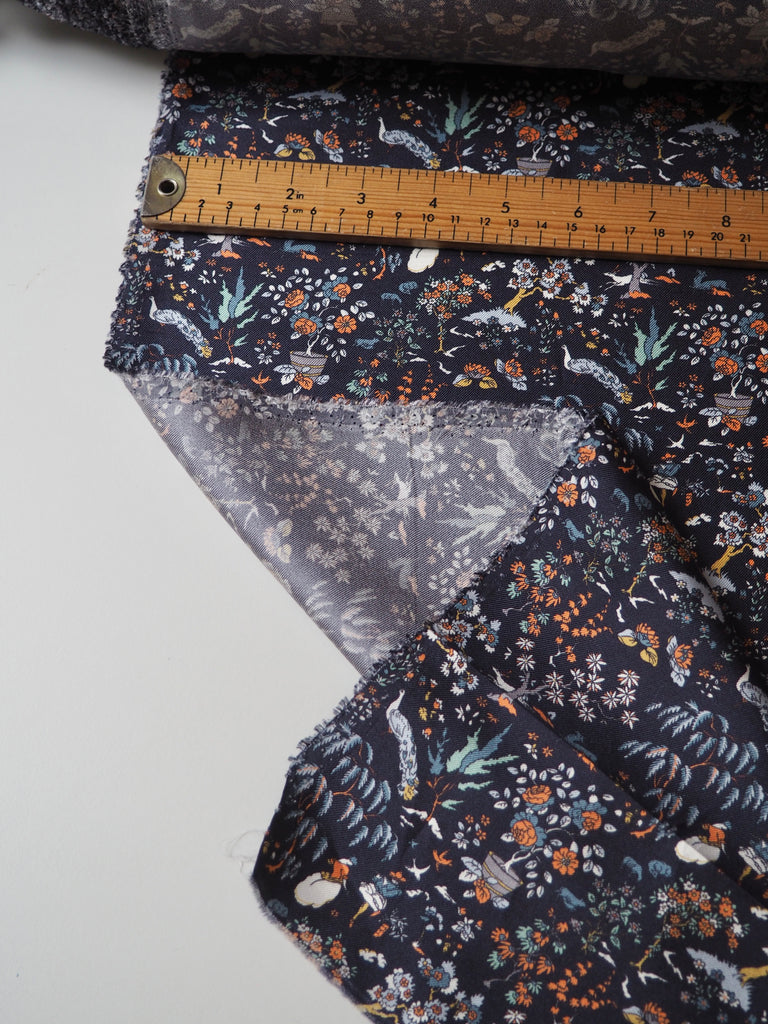 Liberty Navy Liddel Silk Twill