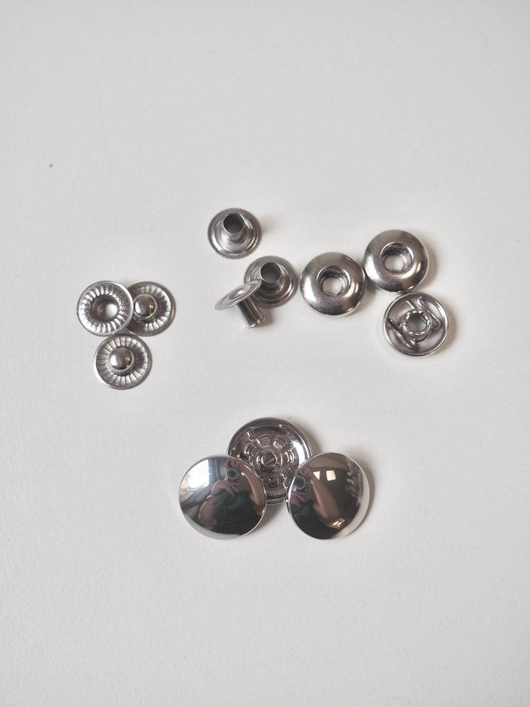Silver Press Studs 15mm/24L