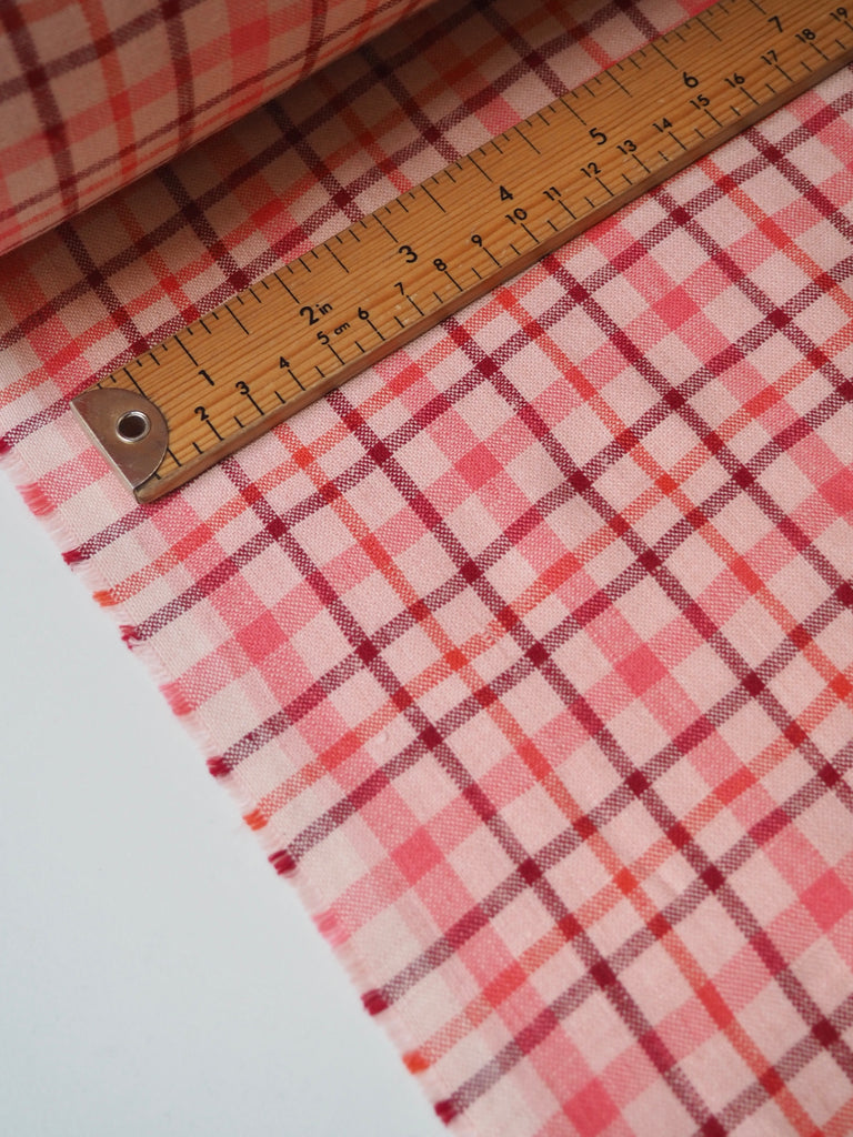 Pink Plaid Linen