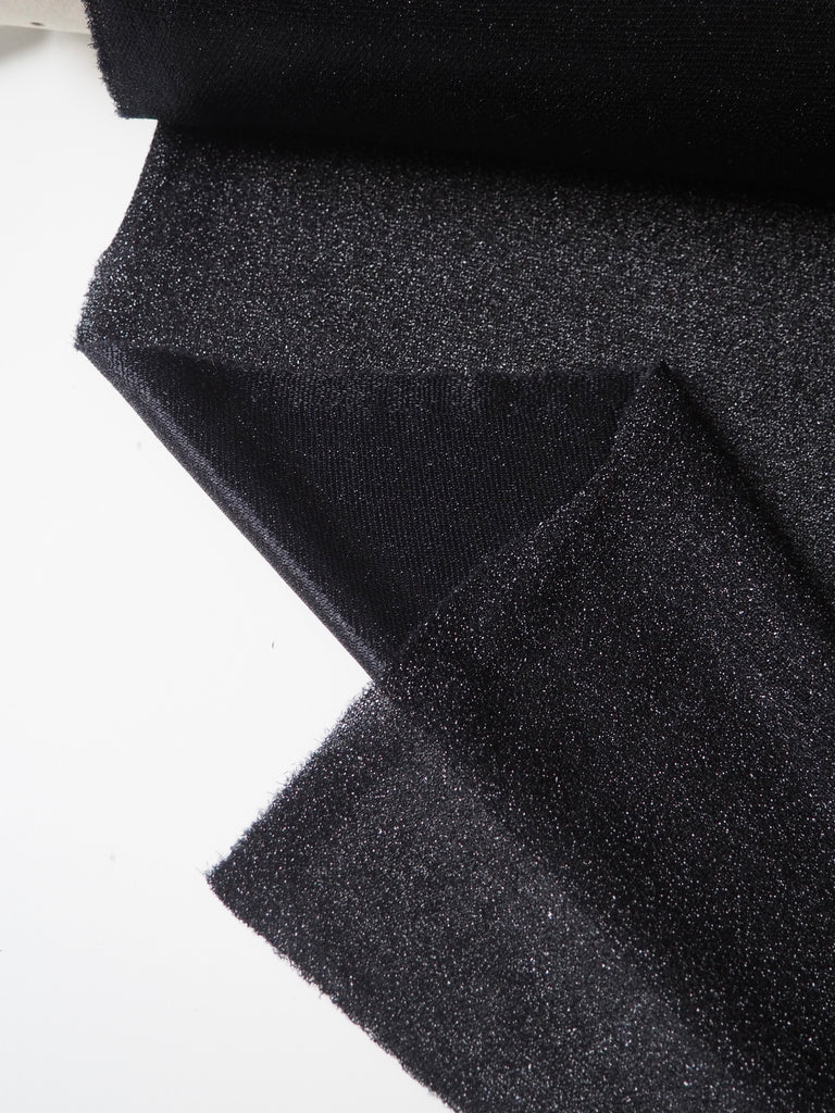 Black Metallic Sheer Jersey