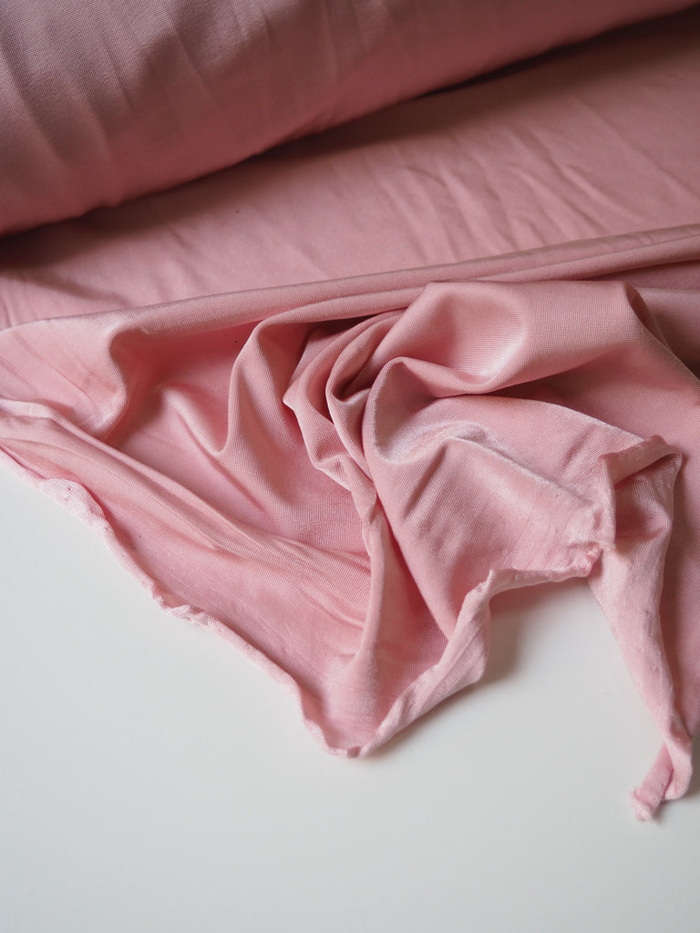 Ballet Pink Satin Viscose Jersey