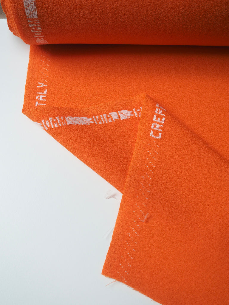 Orange Wool Crepe