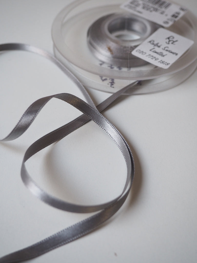 Light Grey Double Satin Ribbon 6mm