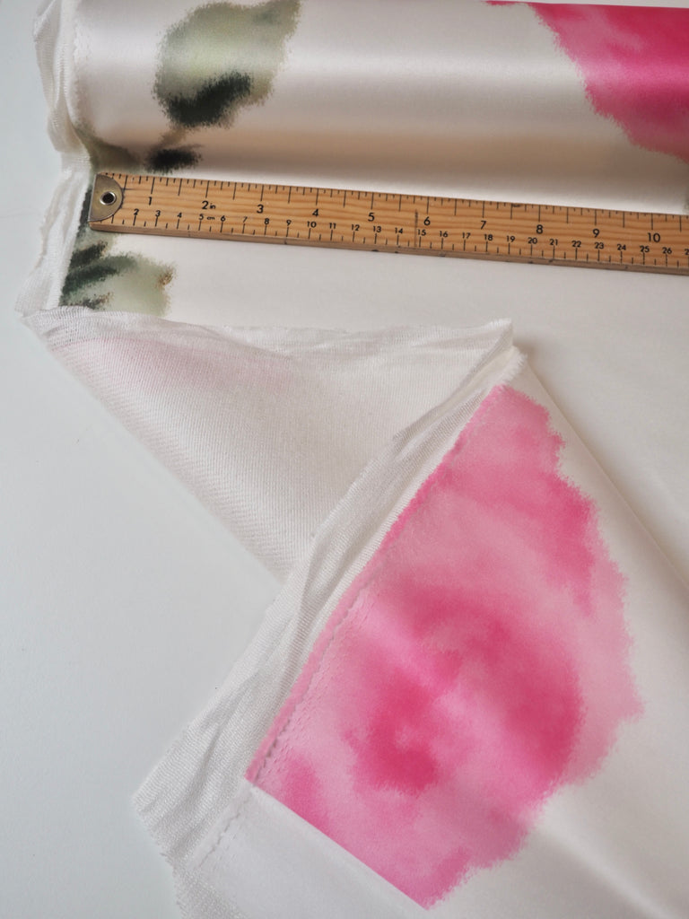 Pink Warp Rose Interfaced Satin