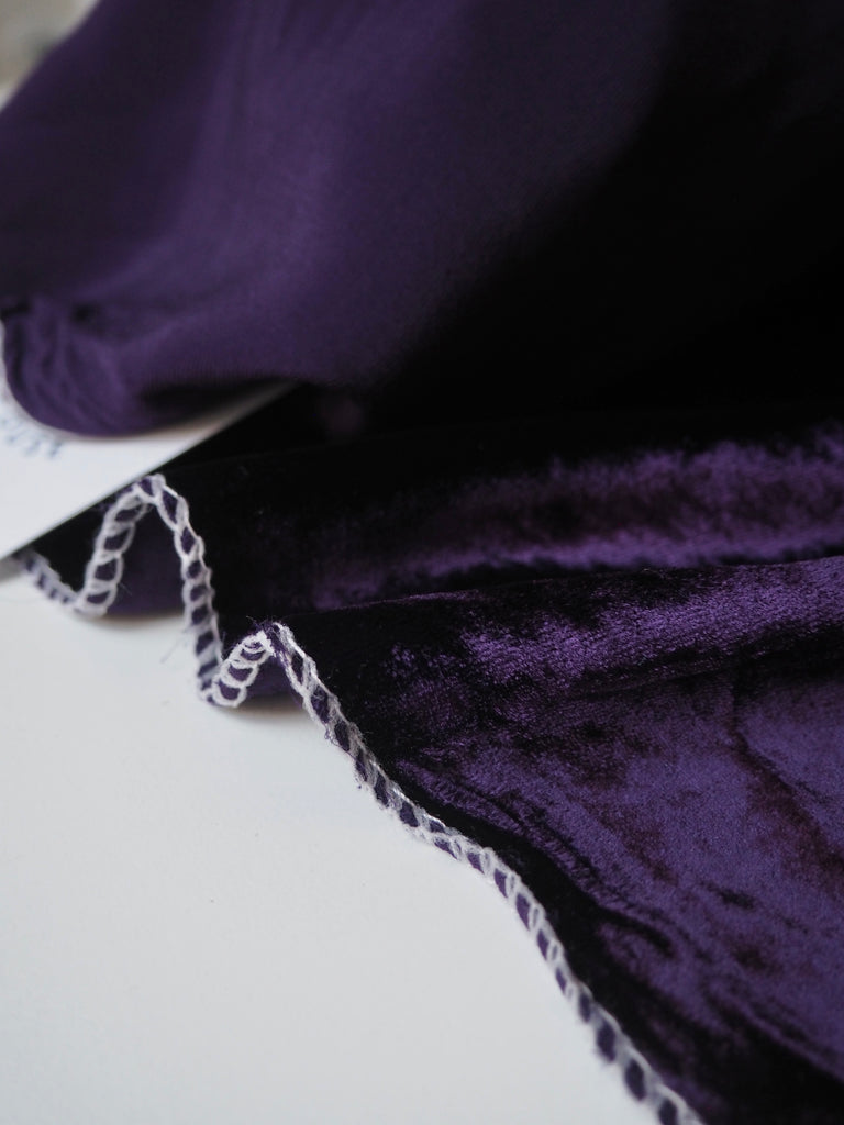 Purple Silk/Viscose Velvet