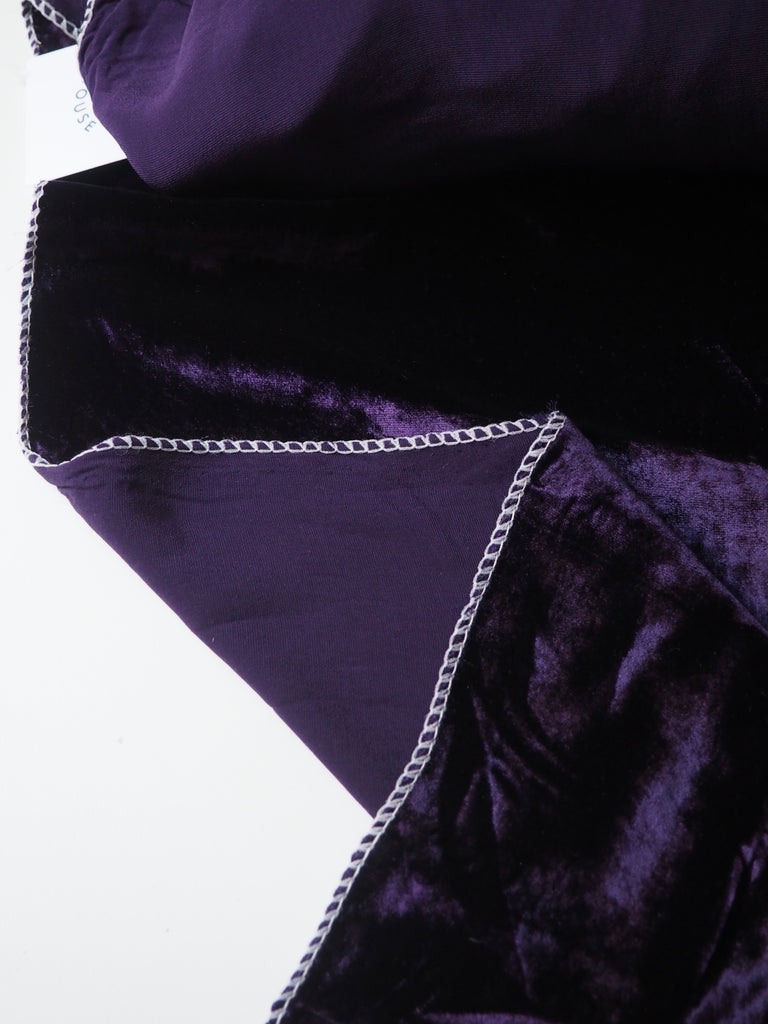 Purple Silk/Viscose Velvet