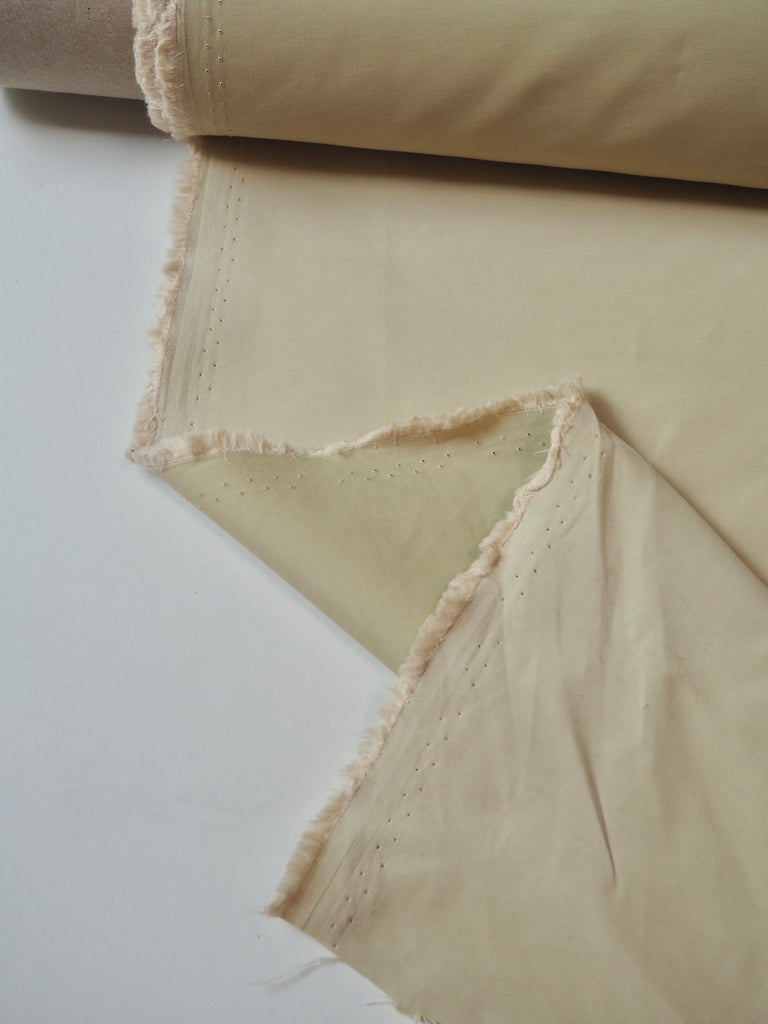 Beige Cotton/Nylon Taffeta