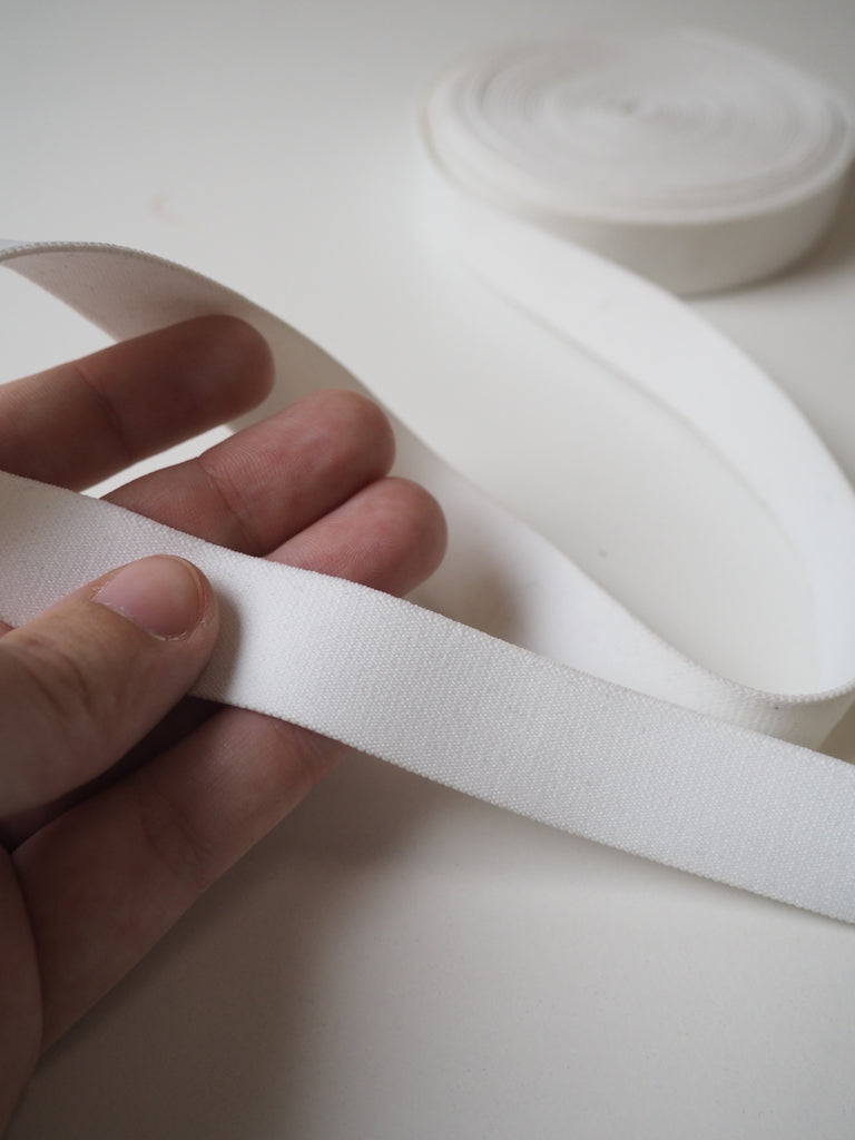 White Soft Elastic 20mm