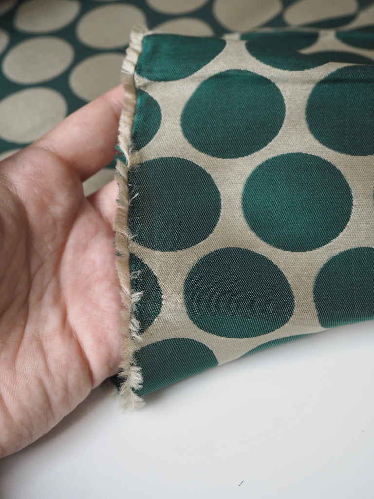 Green Polka Dot Jacquard
