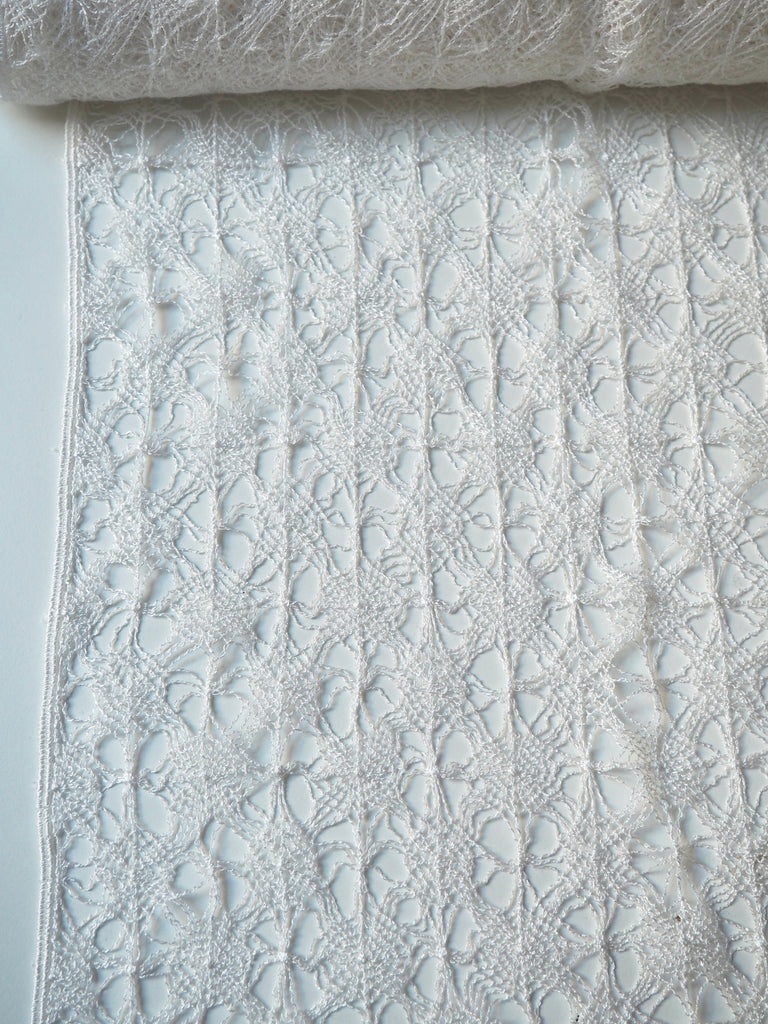 Clementia White Square Web Lace