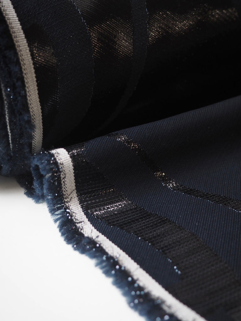 Midnight Swirl Metallic Jacquard