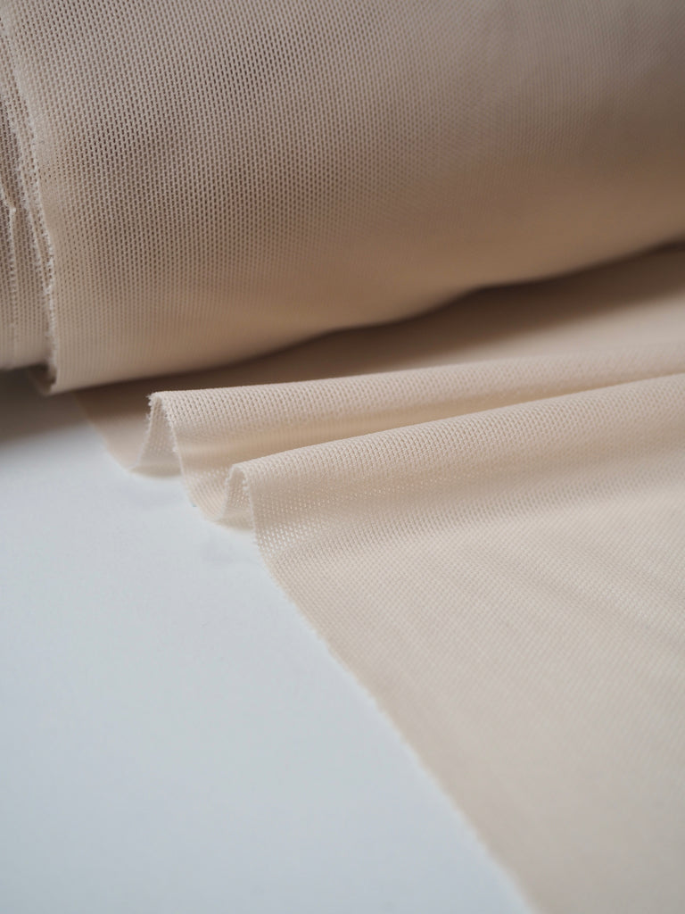 Pale Beige Stretch Mesh