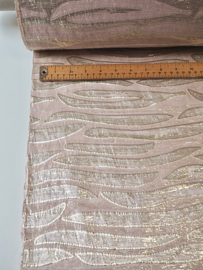 Blush + Gold Metallic Zebra Double Organza