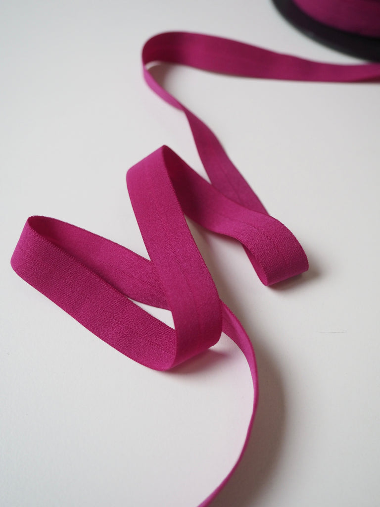 Magenta Fold-Over Elastic 14mm