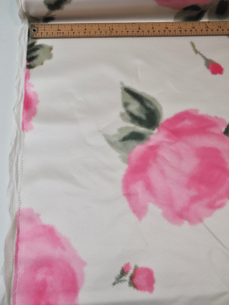 Pink Warp Rose Interfaced Satin