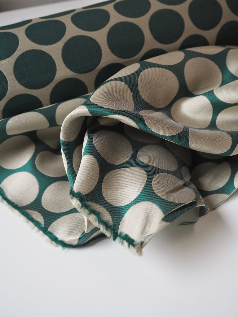 Green Polka Dot Jacquard