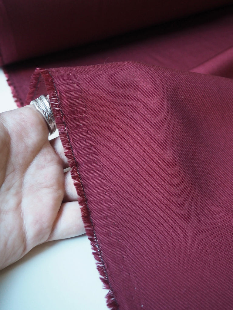 Burgundy Tencel Twill