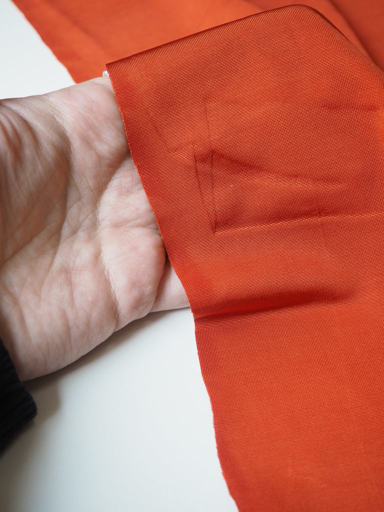 Burnt Orange Satin Viscose Jersey