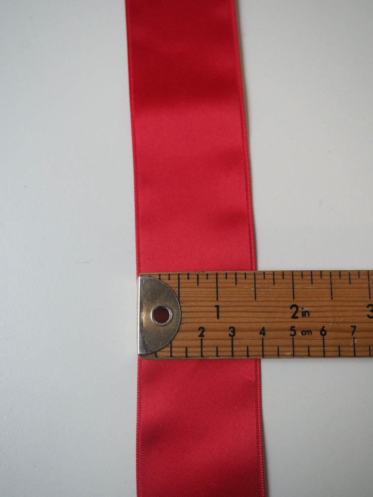 Red Double Faced Satin Ribbon 40mm