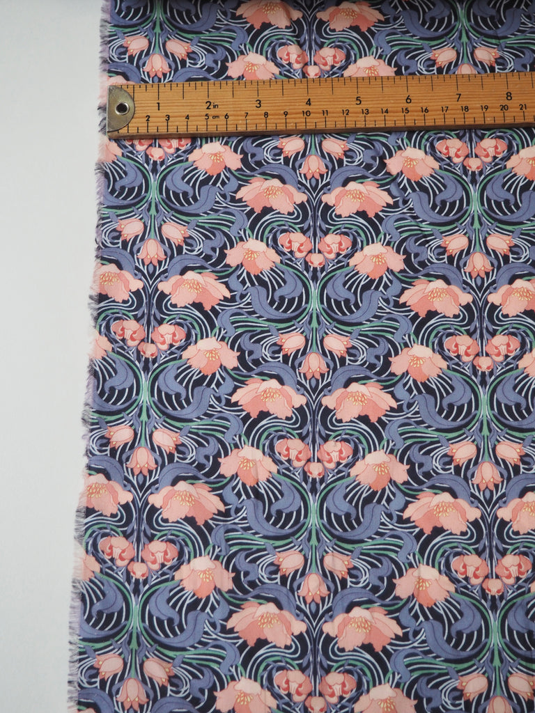 Liberty Blue Tulip Swirl Tana Cotton Lawn