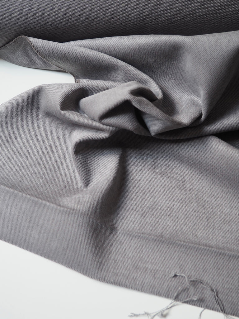 Grey Brushed Cotton Furnishing Twill