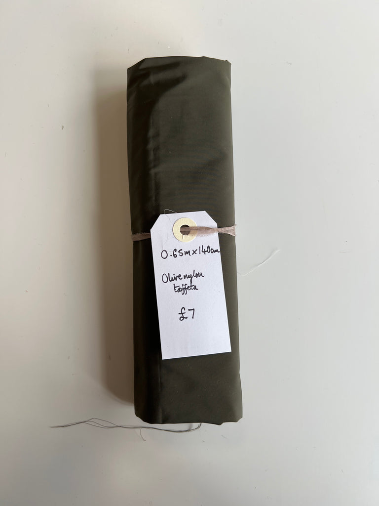 Olive Nylon Taffeta Remnant