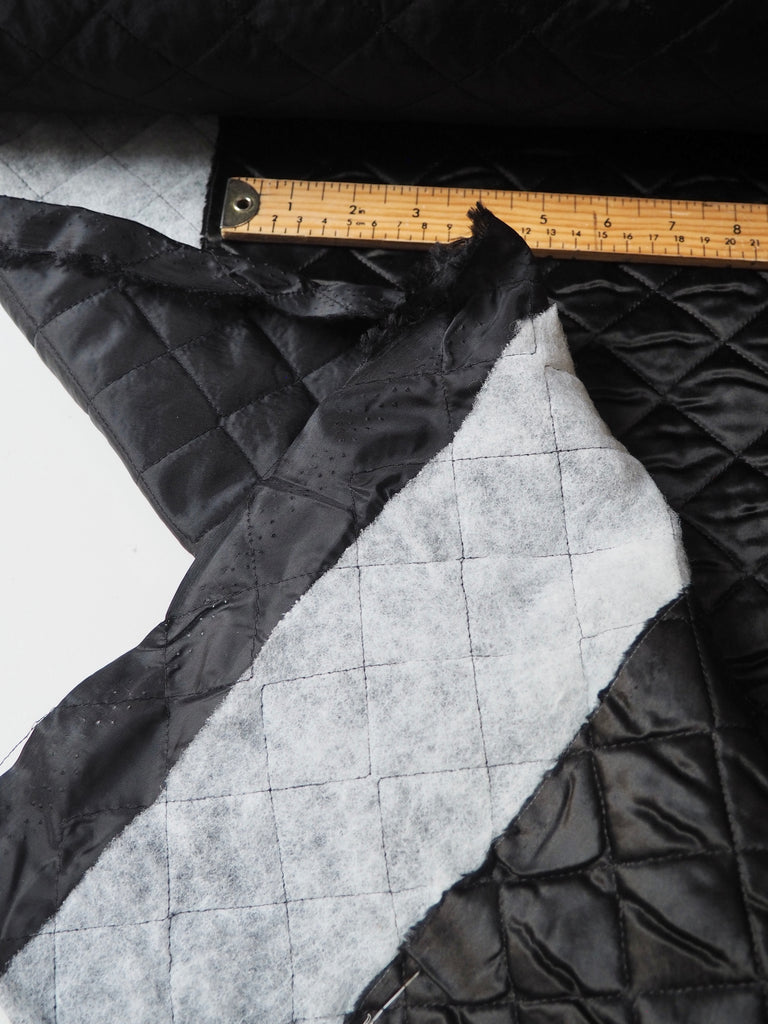 Black Double Faced Quilted Coating